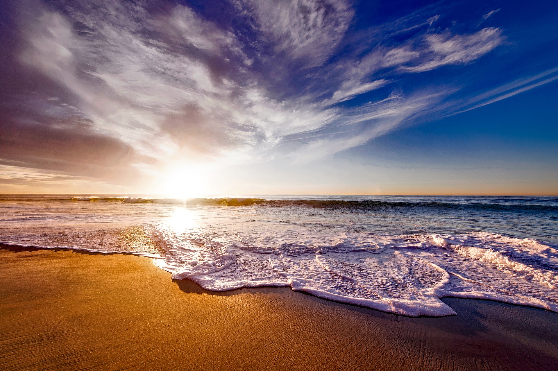 Sunrise over the ocean