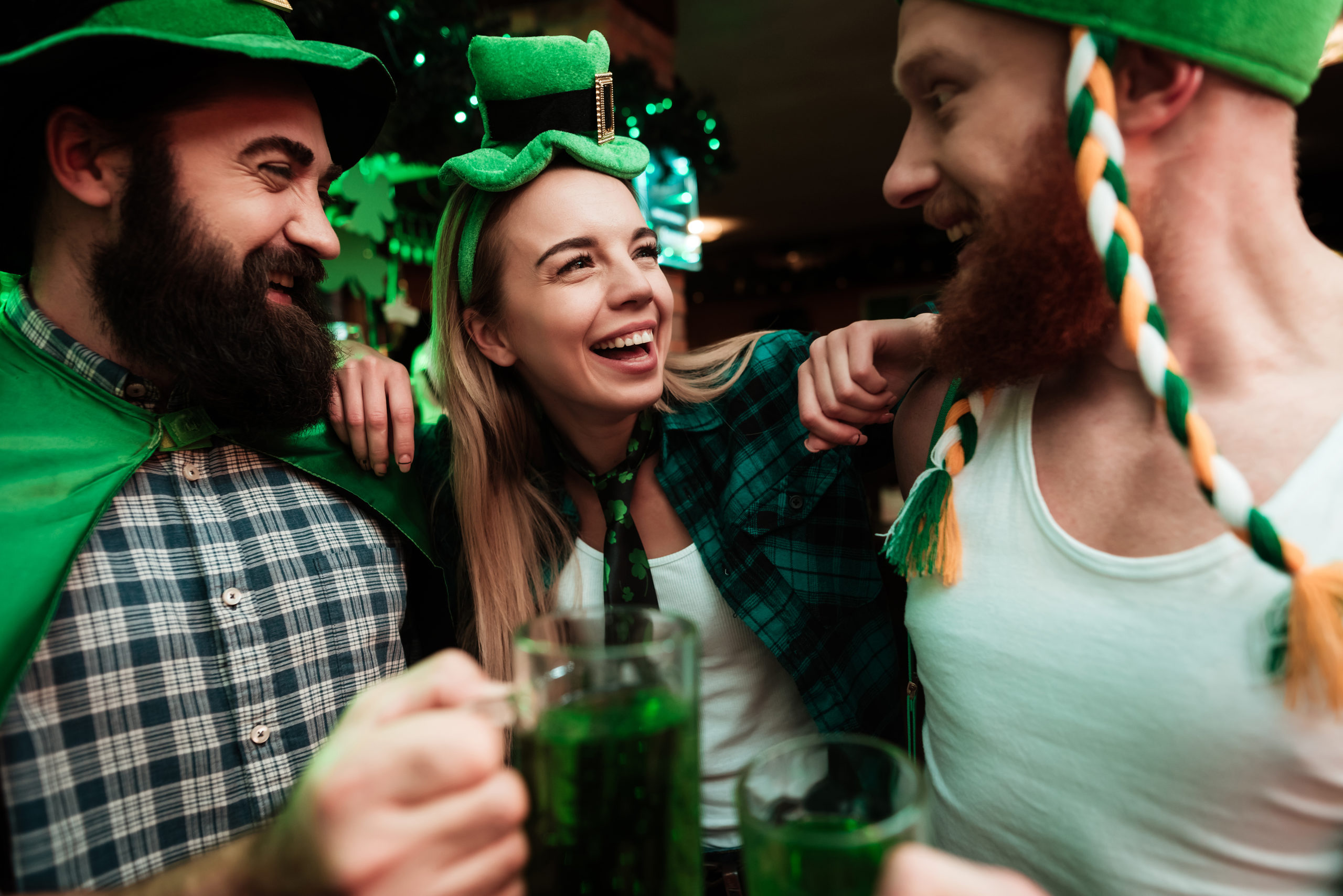 Group Drinking at St. Patrick's Day