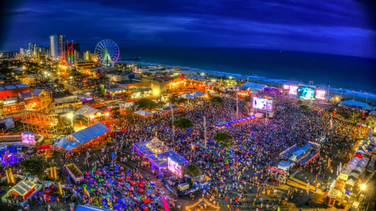 CCMF 2019 Drone of Crowd at Night
