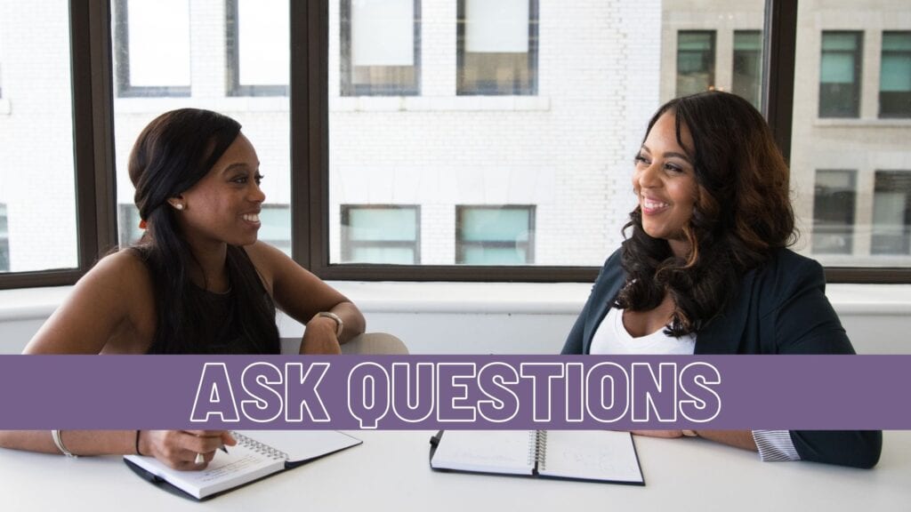 Ask Questions Tip Graphic