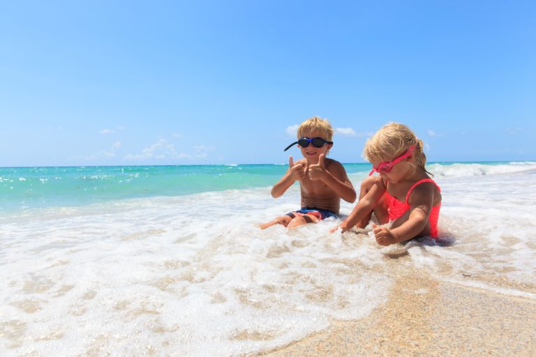 kids at the beach